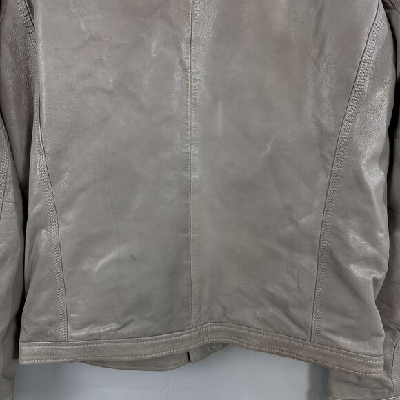 Vintage Y2k Diesel Co Leather Jacket Men Large Goat Moto Racer Biker Gray Zip - Picture 10 of 16